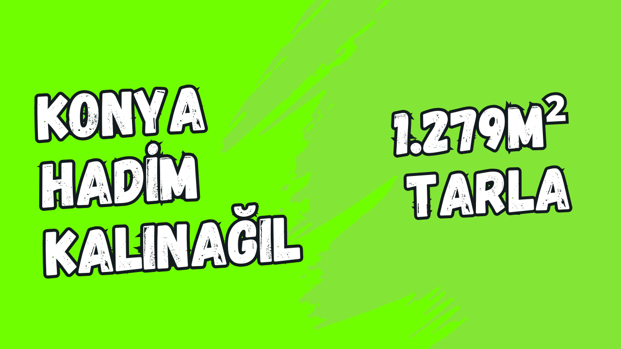 KONYA HADİM KALINAĞIL 1.279M² TARLAMIZ SATILIKTIR. - KONYA HADİM fotoğraf 8